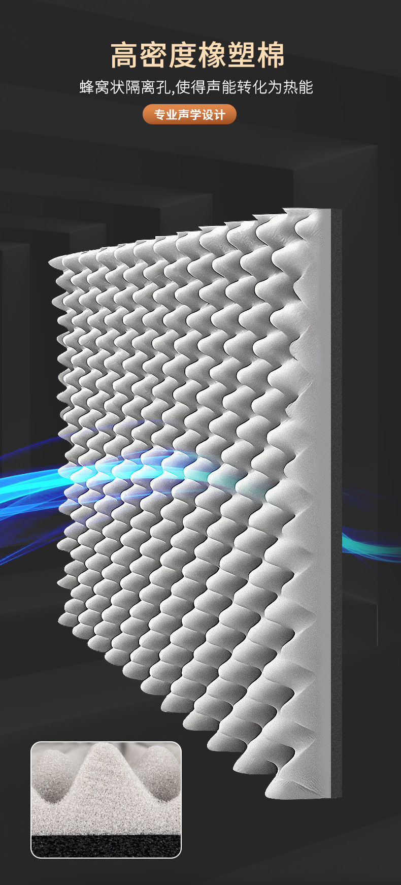 高密度波浪隔音棉