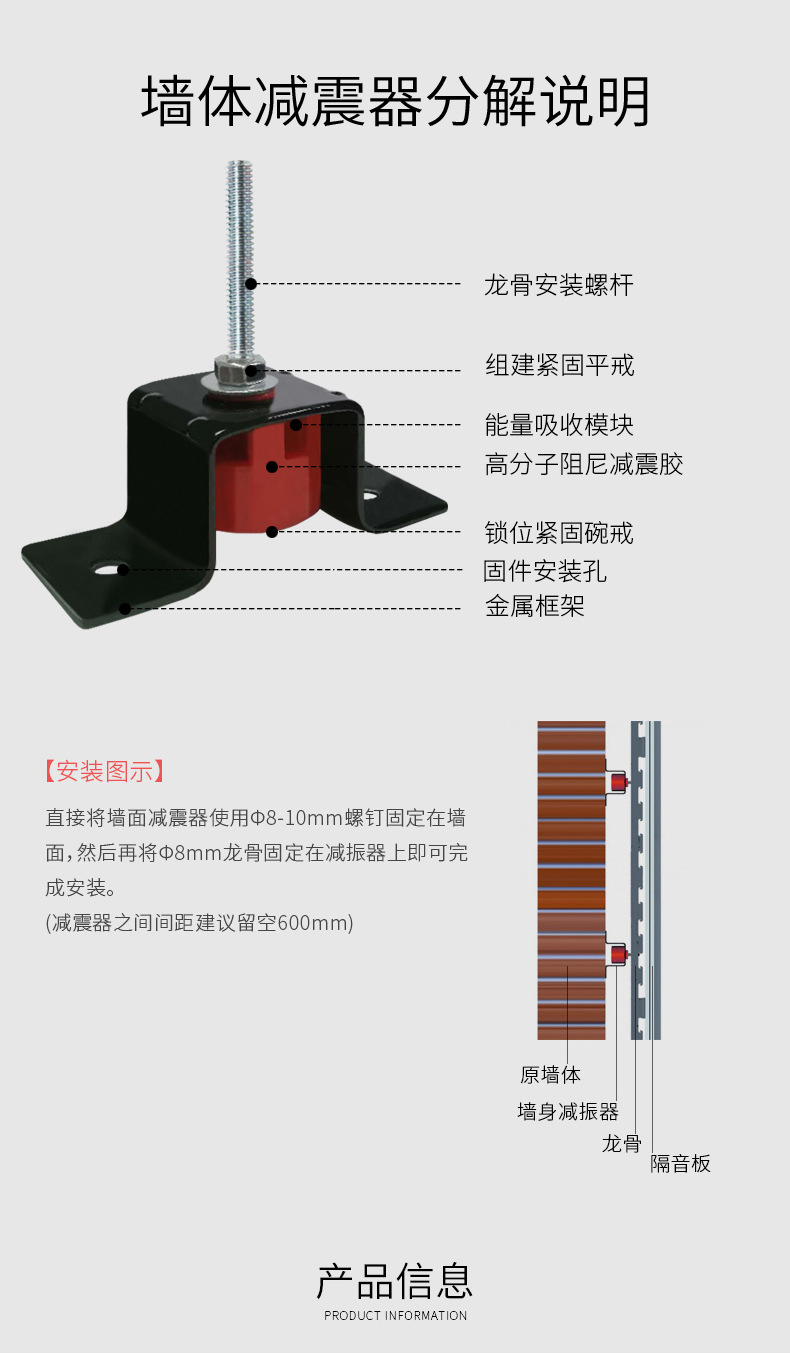 墙体减震器分解说明